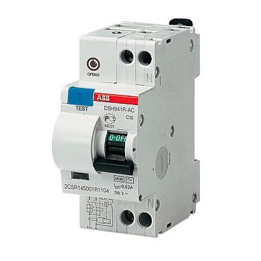 Автоматический выключатель дифференциального тока 2P 10А 30mA 4,5кА 230В (АВДТ) DSH941R AC-C10/0,03 ABB